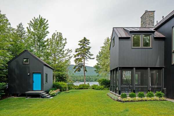 A modest cabin is rebuild on its former footprint