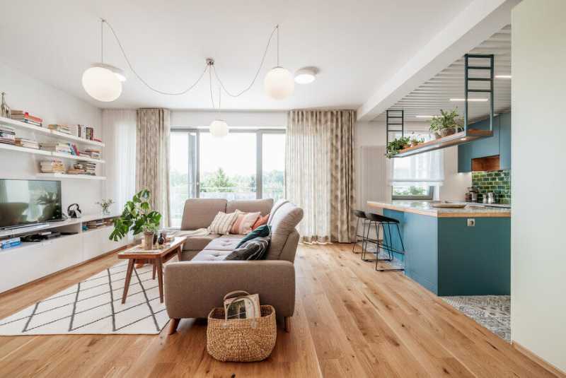 Wroclaw Apartment - Wood & Color by Marmur Studio