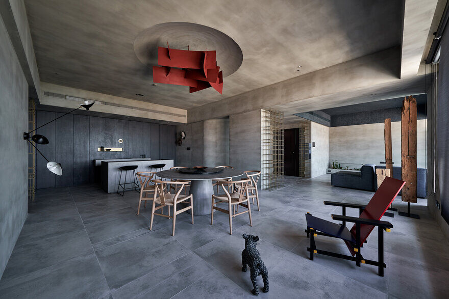 Grey-Toned Apartment in Taipei / Wei Yi International Design Associates