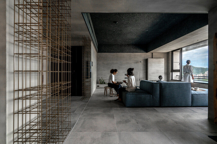 living room, Apartment in Taipei / Wei Yi International Design Associates