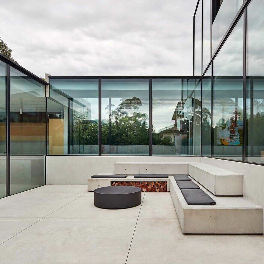 A striking and bold home of concrete and glass