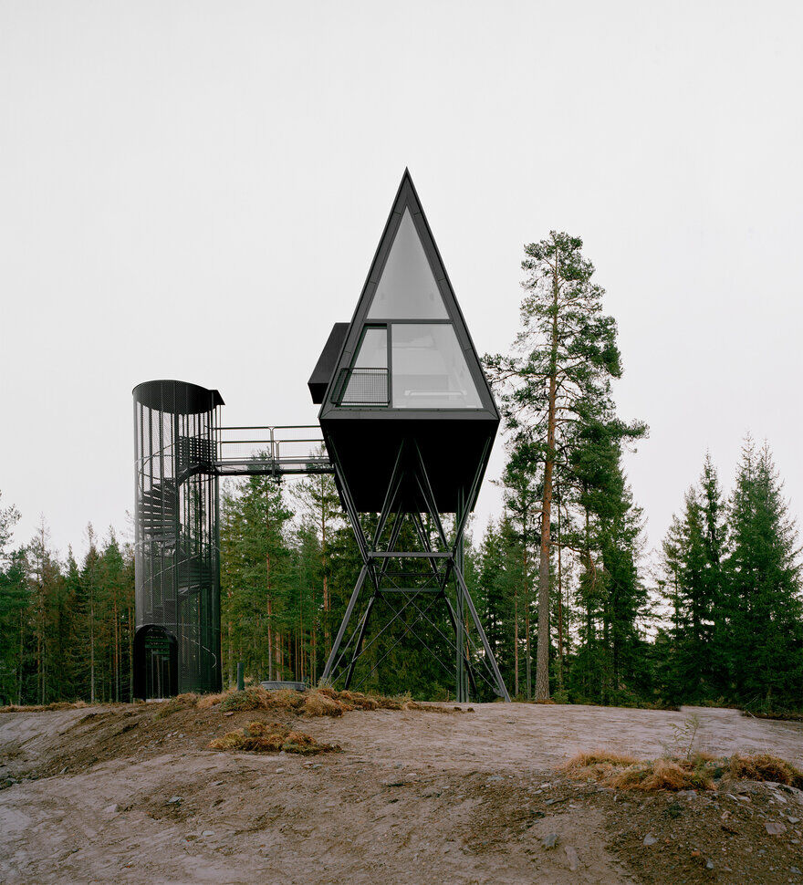 PAN Treetop Cabins Built on Stilts in Norwegian Forest 1