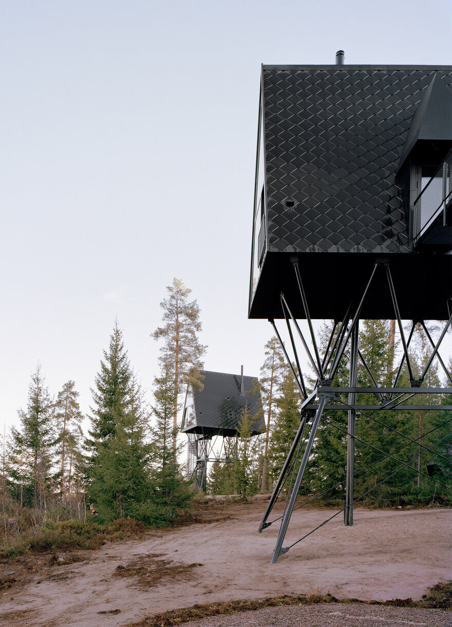 PAN Treetop Cabins Built on Stilts in Norwegian Forest 2