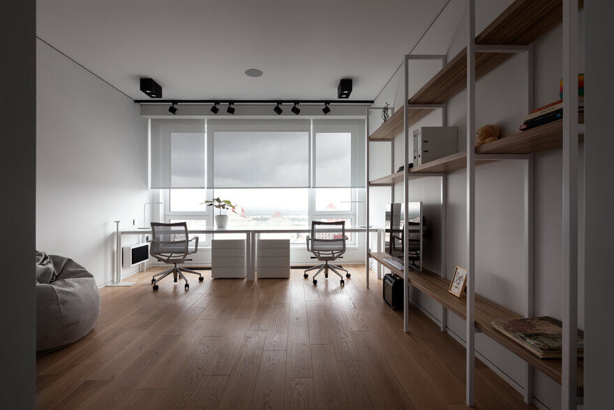 home office, apartment interior design, Igor Sirotov Architects