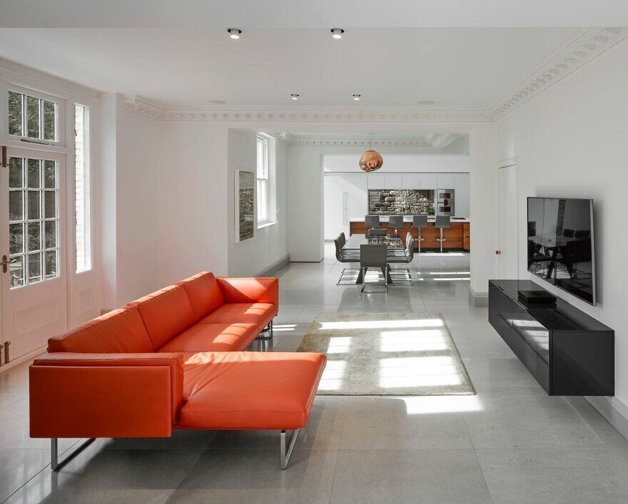 living room, house extension, Scott Donald Architecture