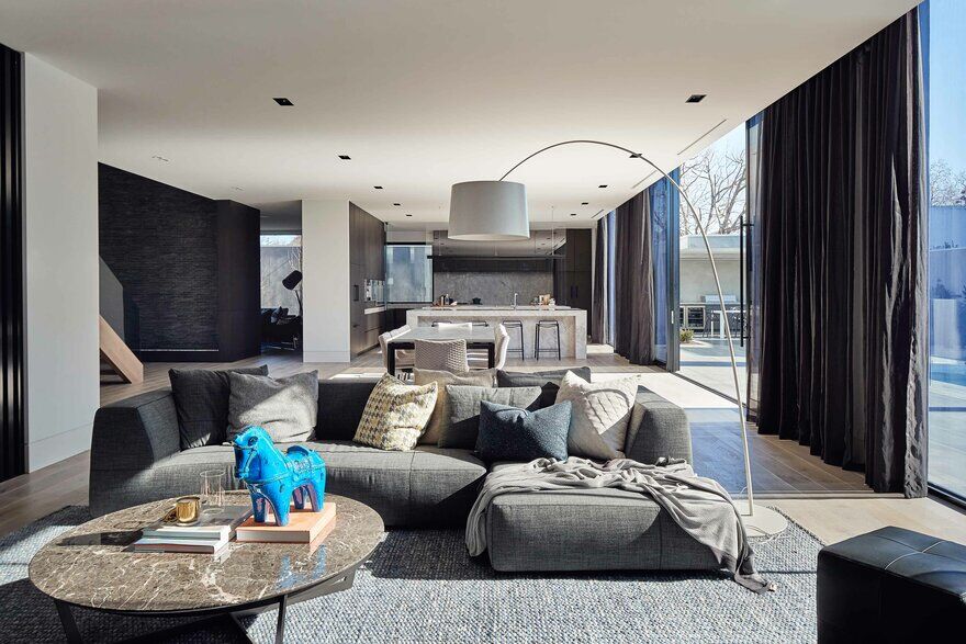 living room, Toorak home, FGR Architects