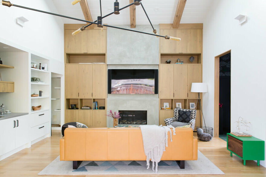 Designer Regan Baker crafts a fun and unconventional home for a creative couple and their cats