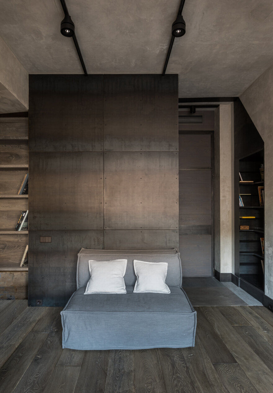 Shades of Gray Apartment in Moscow by Alexey Rozenberg