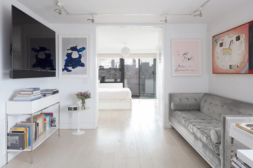 In This Stylish One Bedroom Apartment Art Takes Center Stage