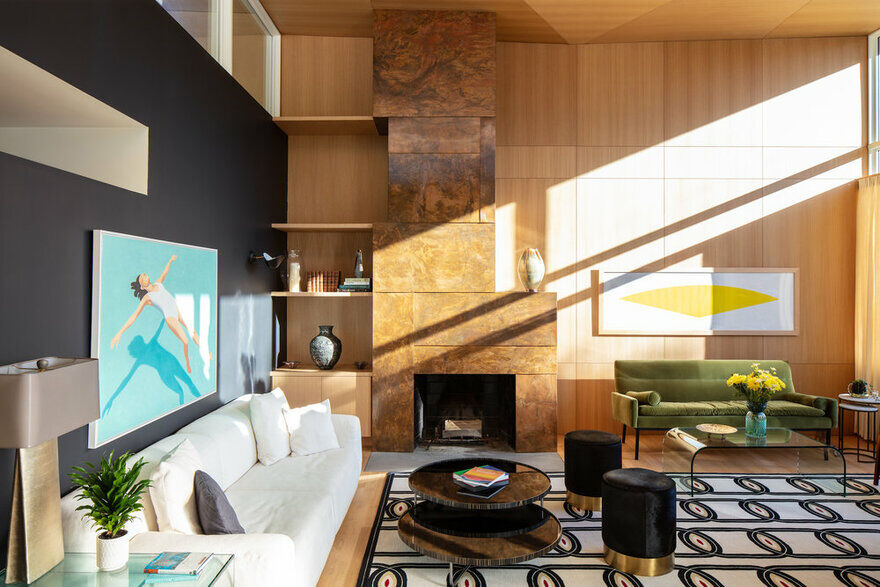 living room / Frank Harmon Architect