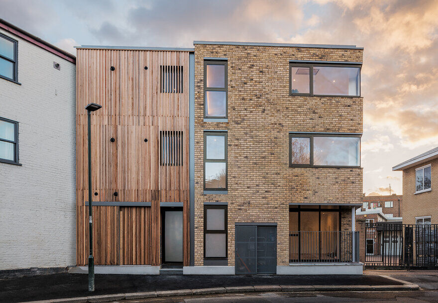 New build apartments in Hampton Wick, London.