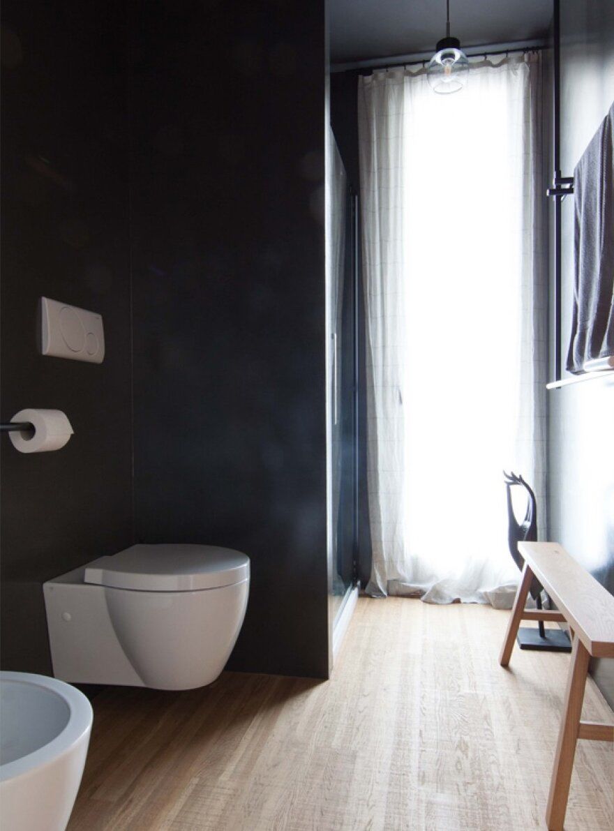 interior space of an apartment for a young couple, bathroom
