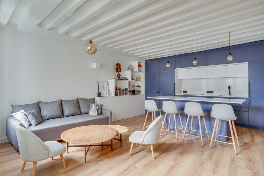 La Grande Bleu Apartment in Paris by HOCH Studio