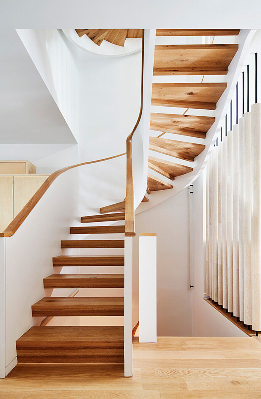 staircase, Row House / CWB Architects