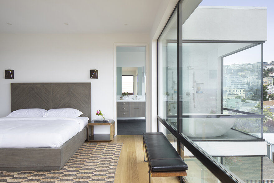 bedroom, 19th Street House by John Lum Architecture