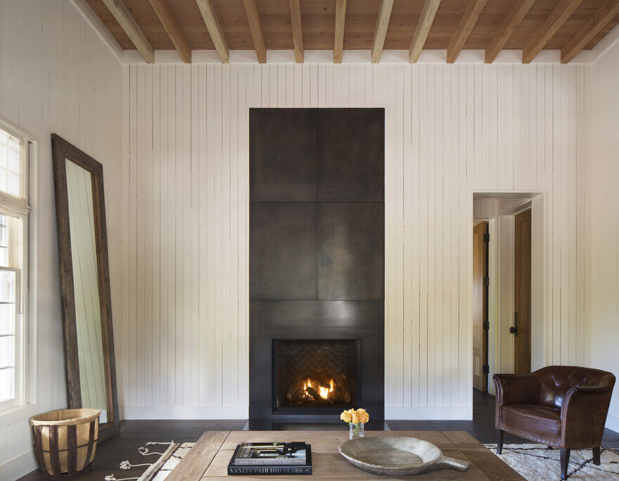 fireplace, Napa, California by Richard Beard Architects