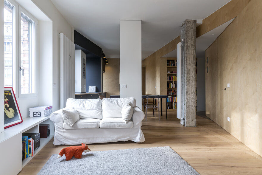 Light Infused Fully Renovated Apartment in Turin by BLAARCHITETTURA
