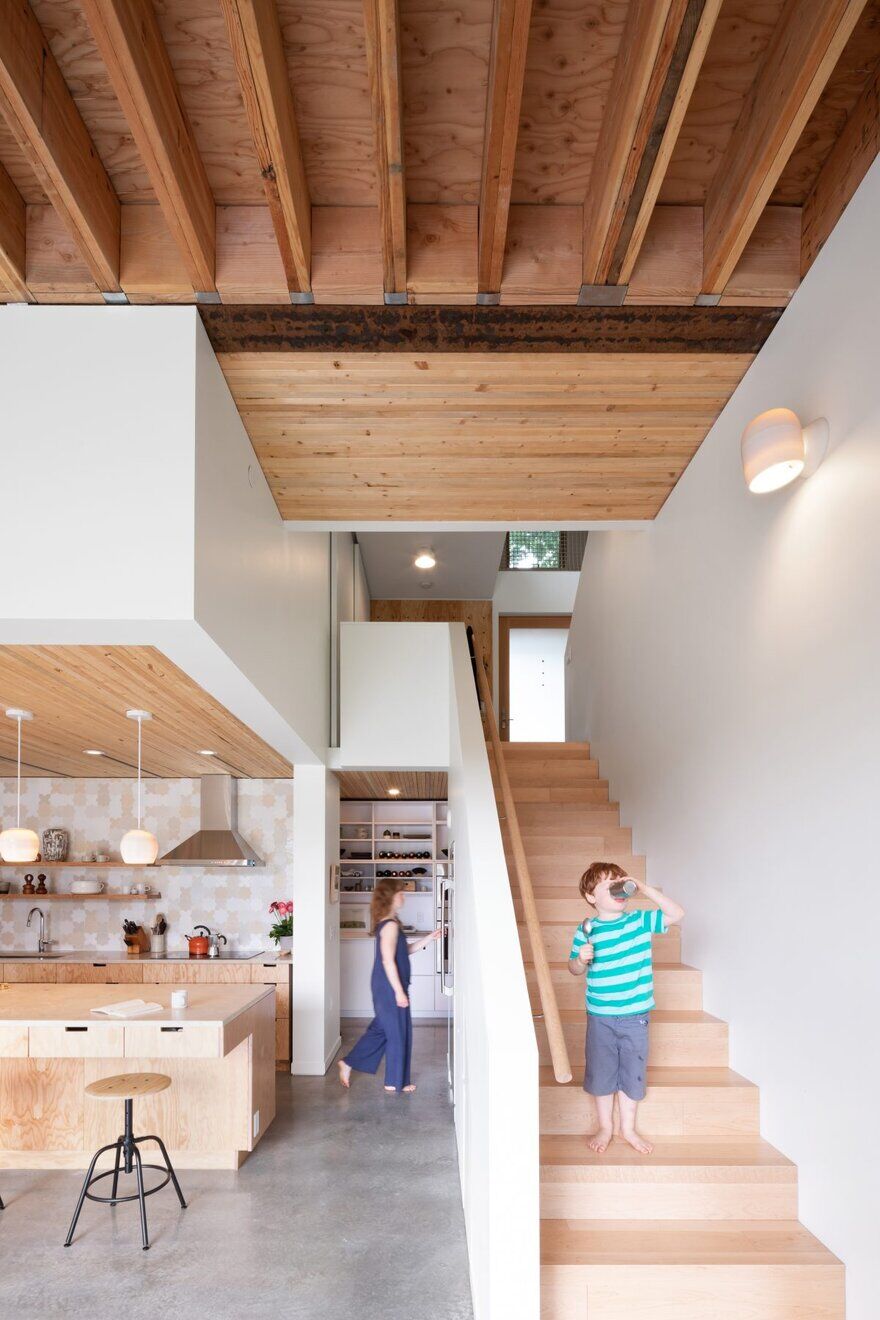 staircase, kitchen, Measured Architecture