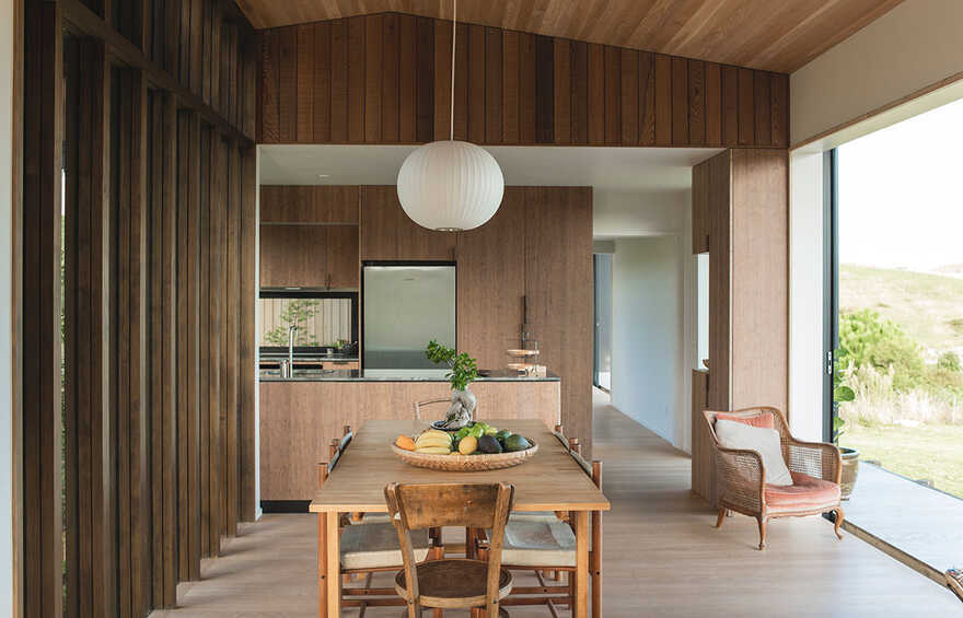 dining room, Japanese Modernism Meets New Zealand Construction