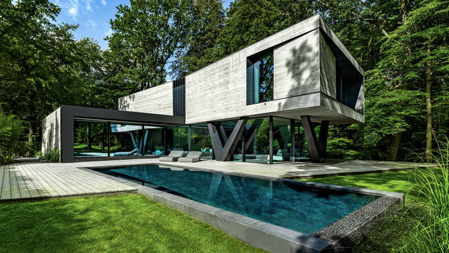 Sculptural Concrete Villa in Germany by Querkopf Architekten