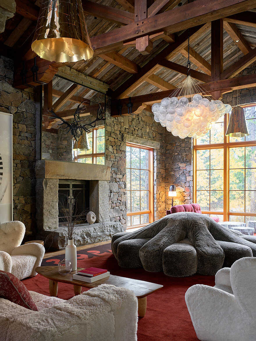 living room, Wyoming / Carney Logan Burke Architects