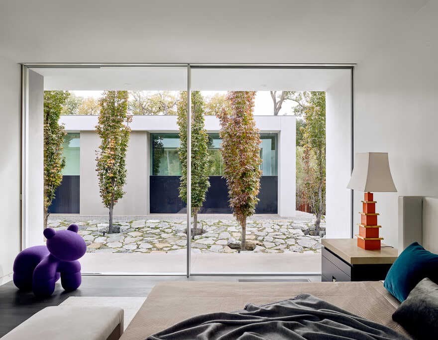 The Preston Hollow home by Specht Architects, bedroom
