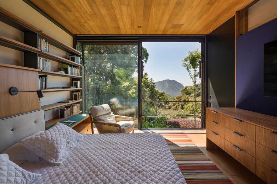 bedroom, Private Retreat Adjacent to the Tijuca National Park, Olson Kundig