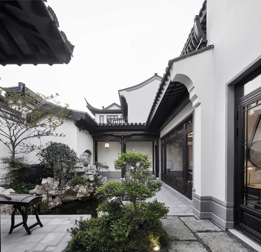 Hufeng Courtyard Model Villa, A Modern and Poetic Chinese-style Dwelling