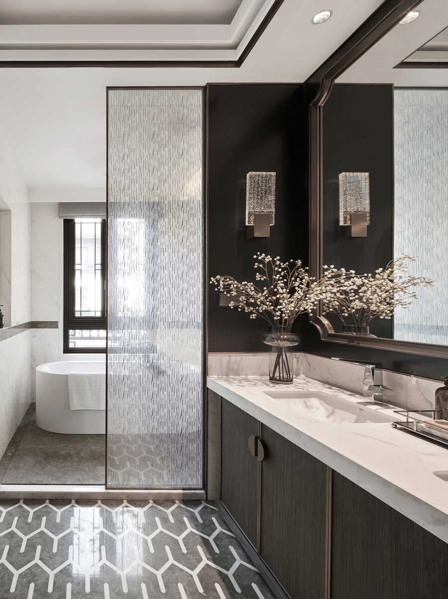 bathroom, A Modern and Poetic Chinese-style Dwelling