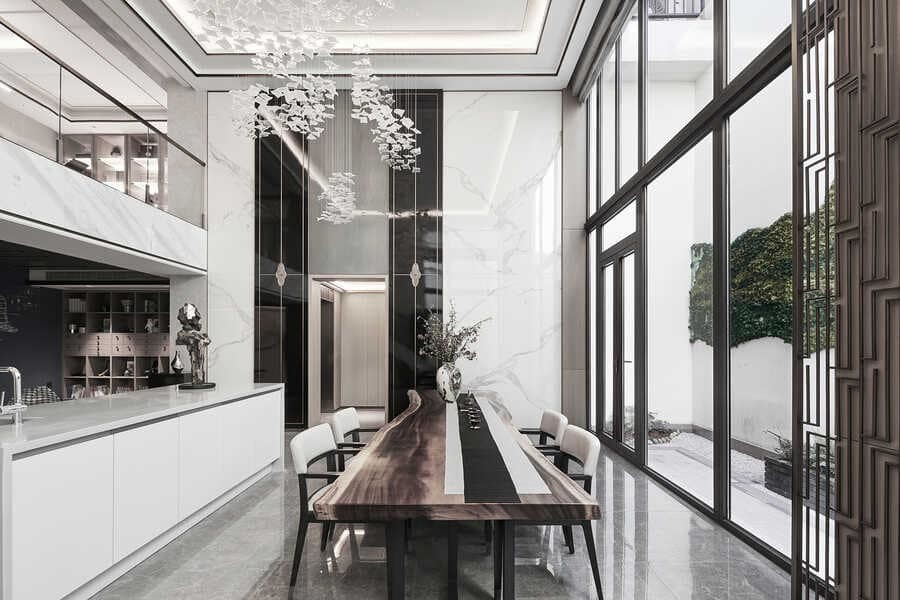 dining room, A Modern and Poetic Chinese-style Dwelling
