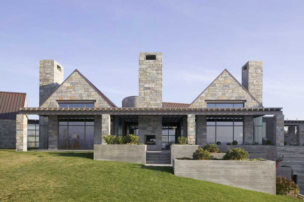 Stuart Silk Architects Designs Selah Residence, a Modern Stone Farmhouse