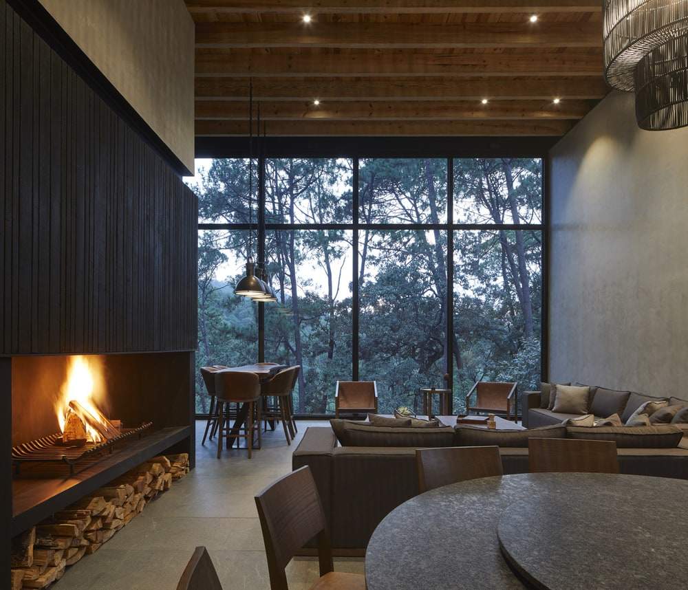 fireplace, living room, Magaldi Studio