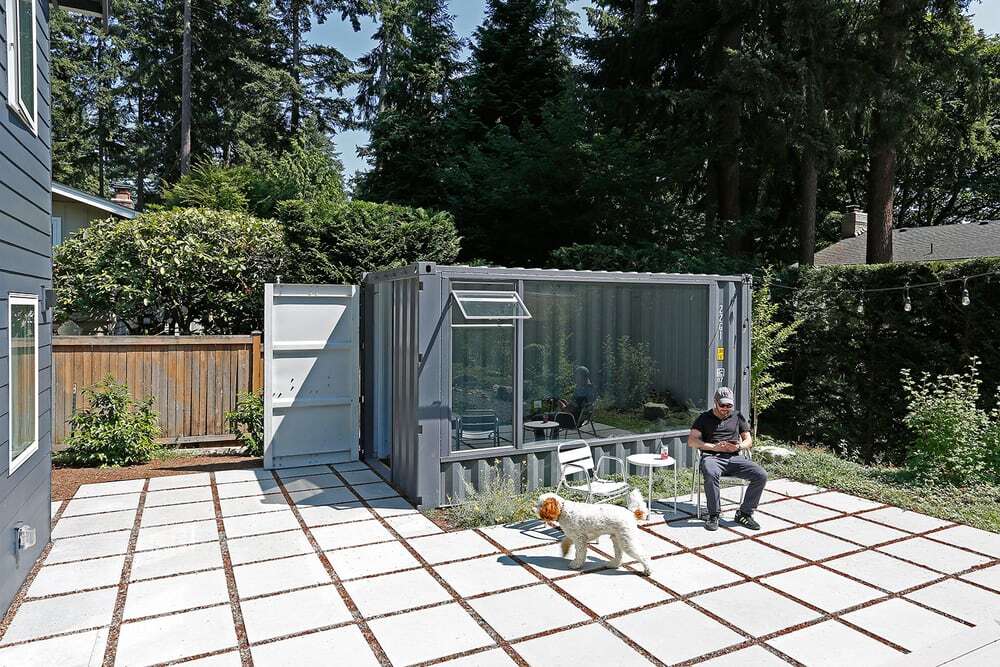 The outdoor shipping container