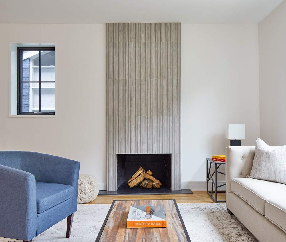 fireplace, living room, Teass \ Warren Architects