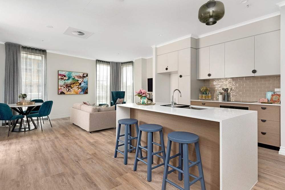 kitchen, living space, Gray Puksand
