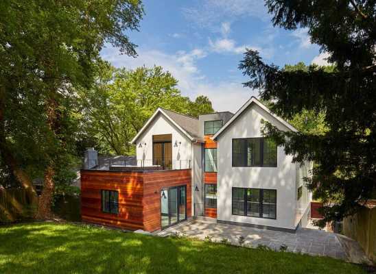 Architect Connects Two Gabled Volumes, Separating Public & Private Functions of this DC Home