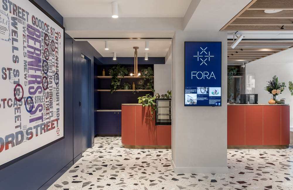 Fora Coworking Space at 22 Berners Street, London by Oktra