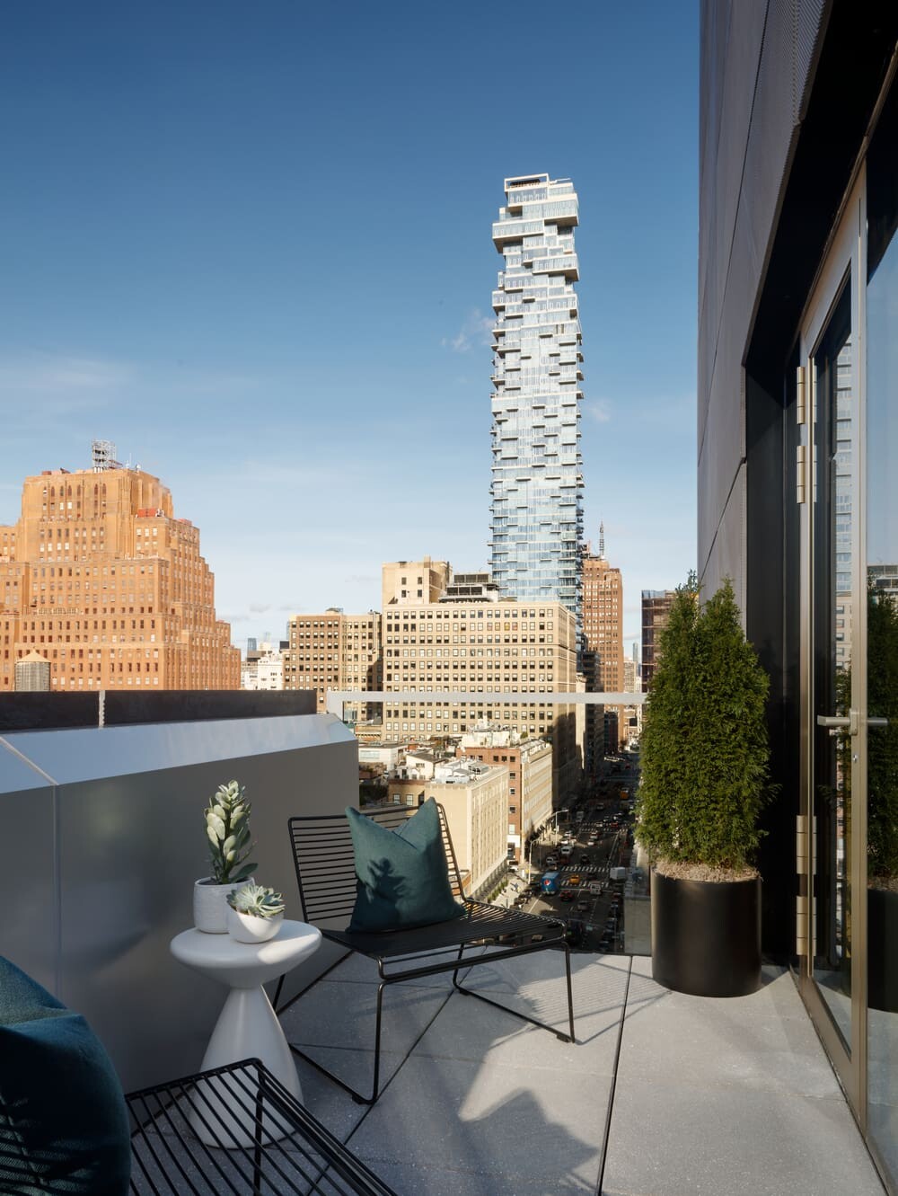 balcony, penthouse, Tribeca New York