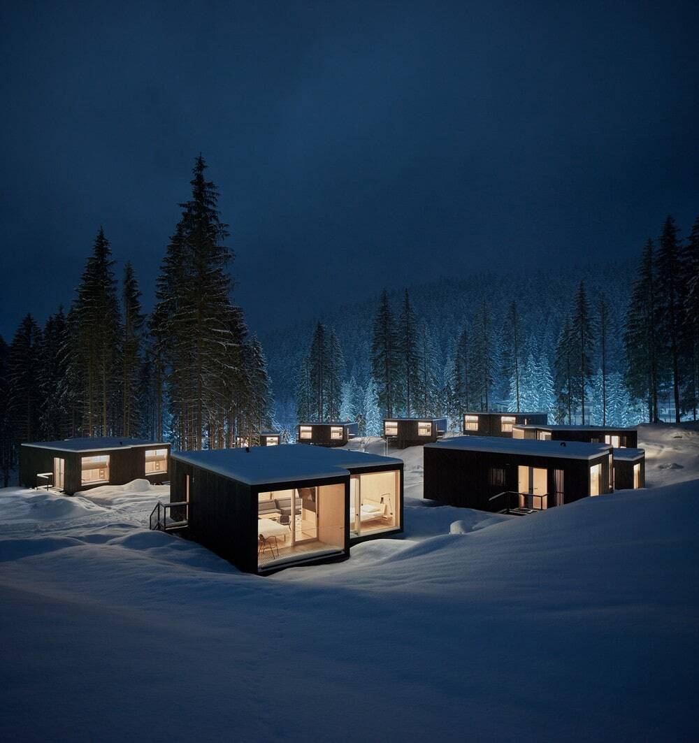 Shelters Designed and Crafted for Hotel Bjornson