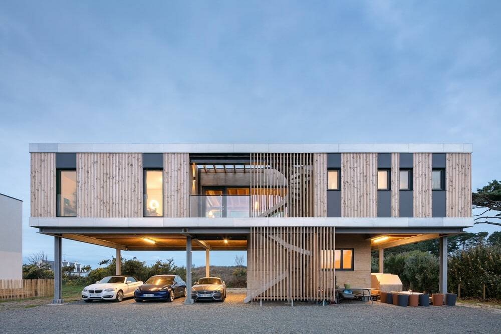Stilt House by B. HOUSSAIS Architecture