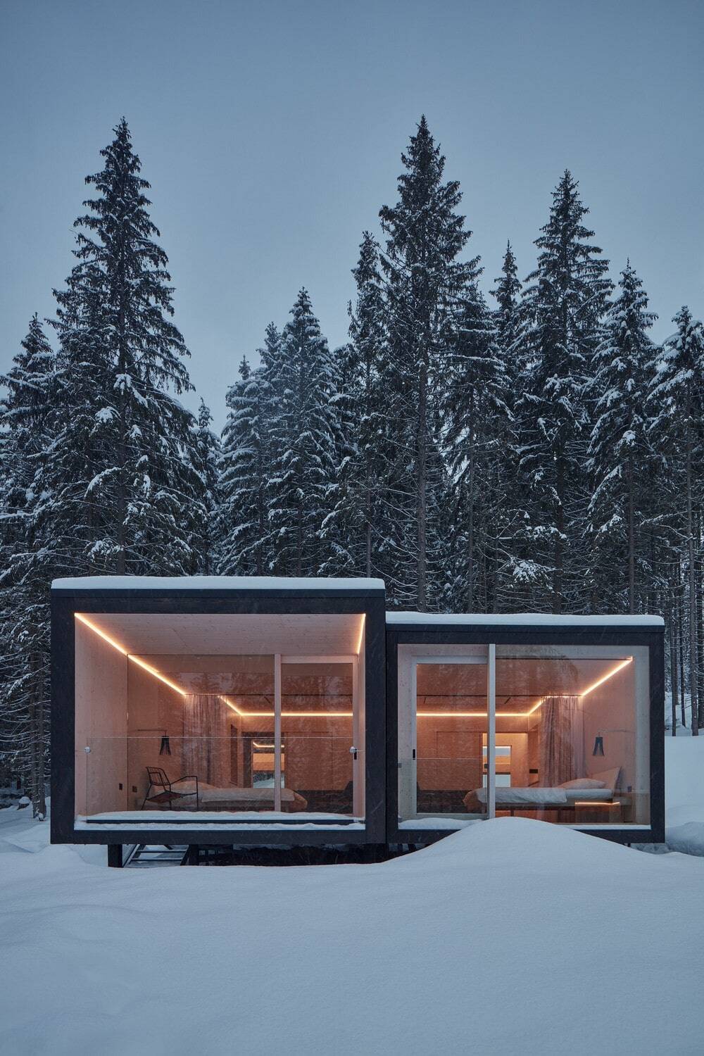 Shelters Designed and Crafted for Hotel Bjornson