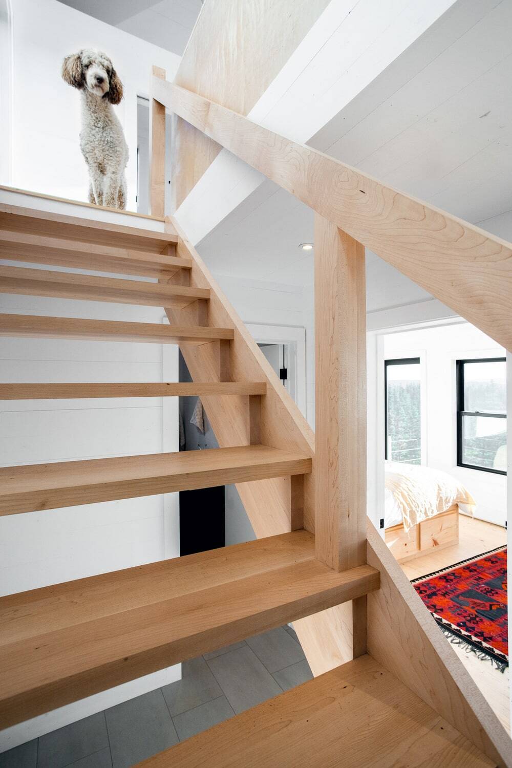 wood stair, Woodford Architecture