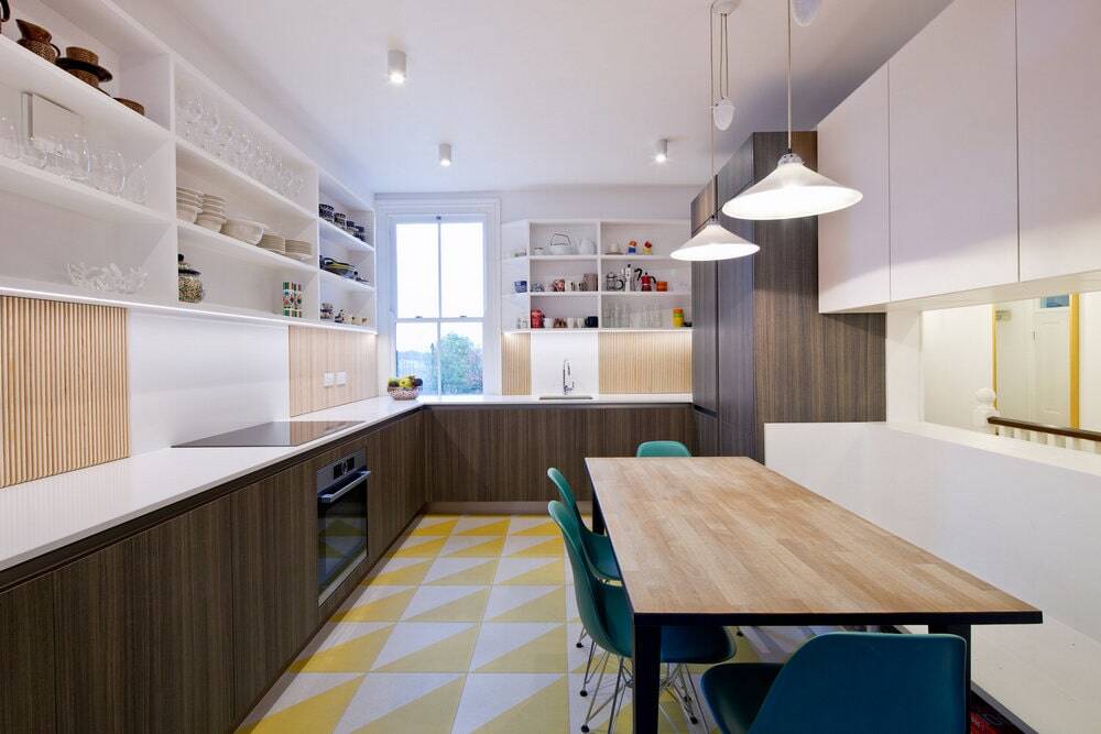 kitchen, dining room, Zminkowska De Boise Architects