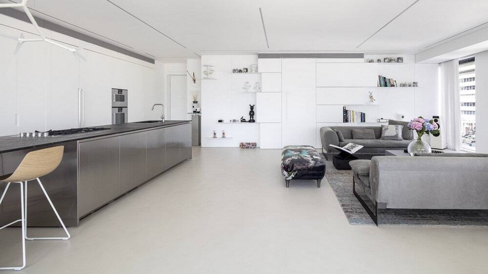 open space, living, kitchen, Raz Melamed Architect