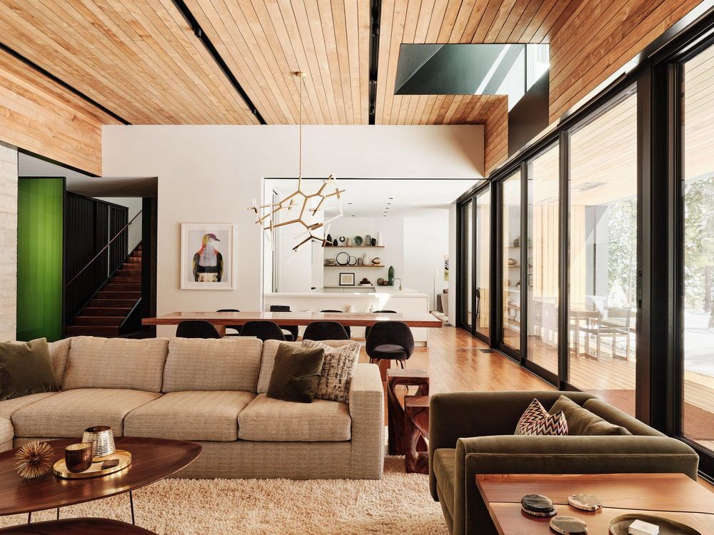 living room, Faulkner Architects in Truckee, California
