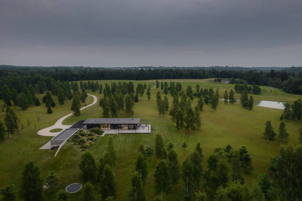 Sleek Pavilion-style Weekend House in Rural Latvia