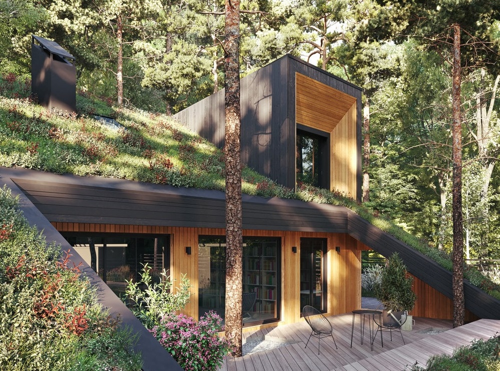 Smart Passive House with Green Roof