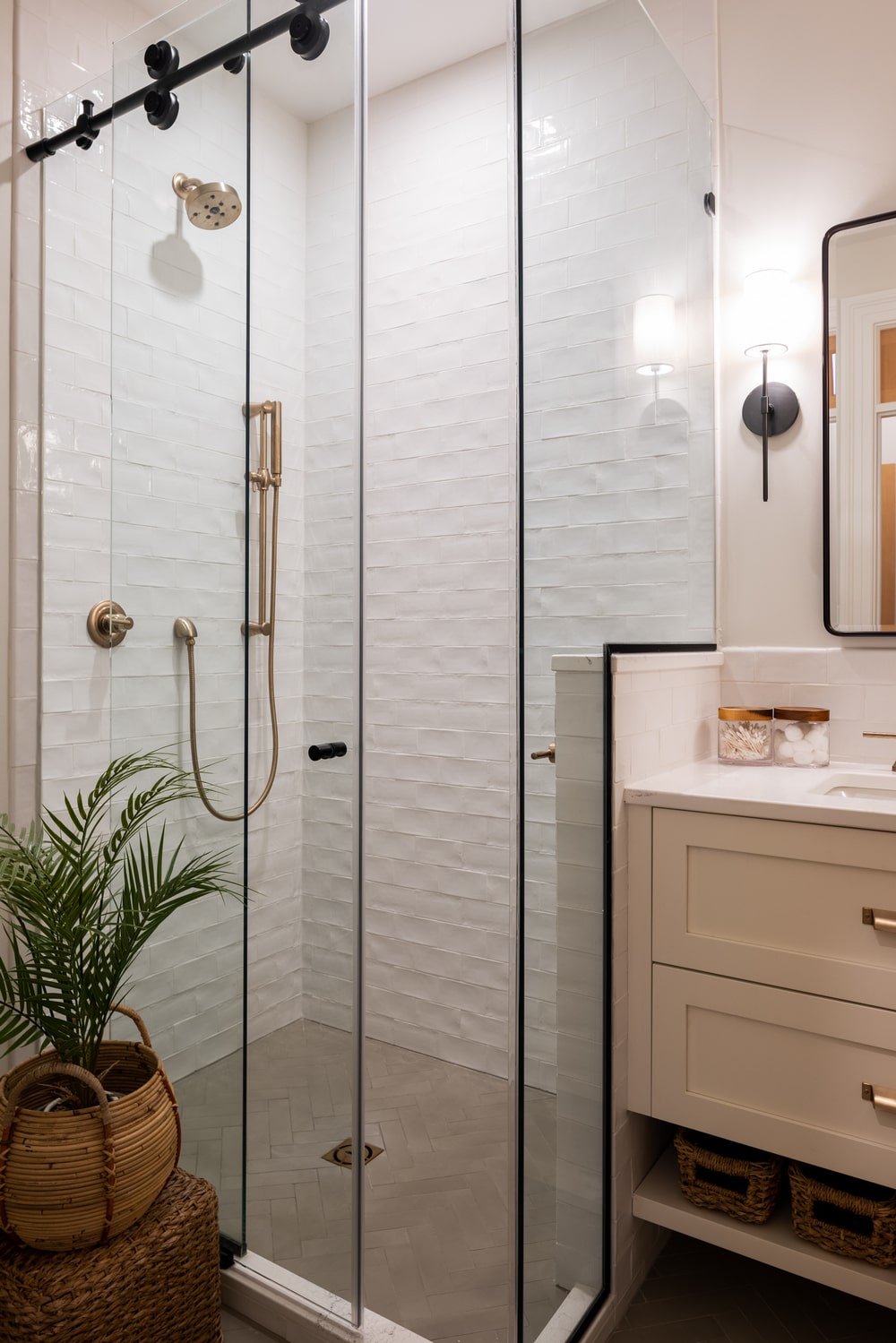 bathroom, shower glass, Four Brothers Design + Build