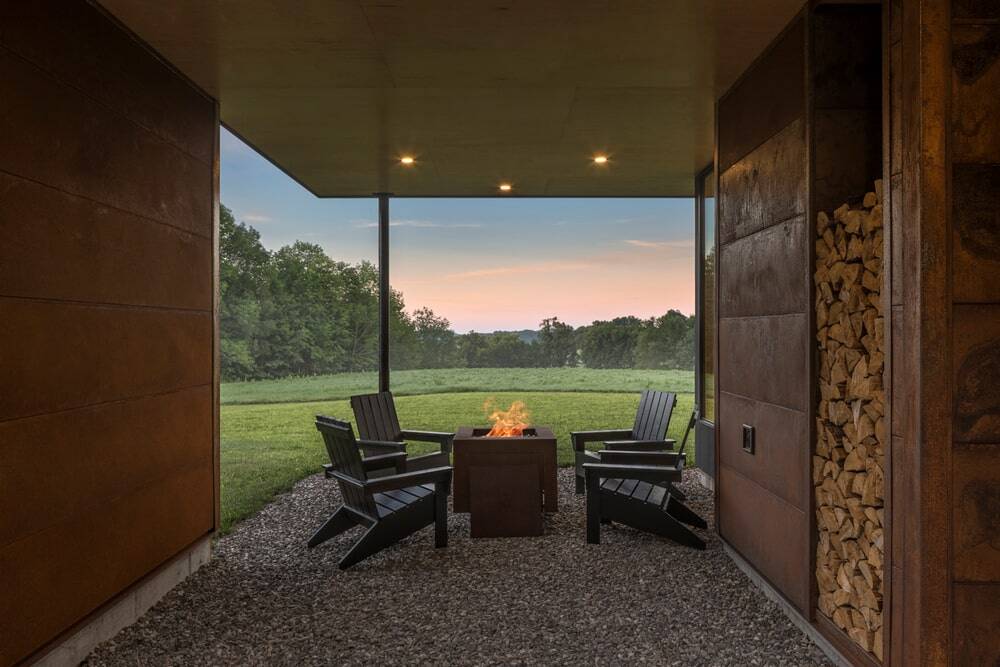outdoor, fireplace, Studio MM Architect