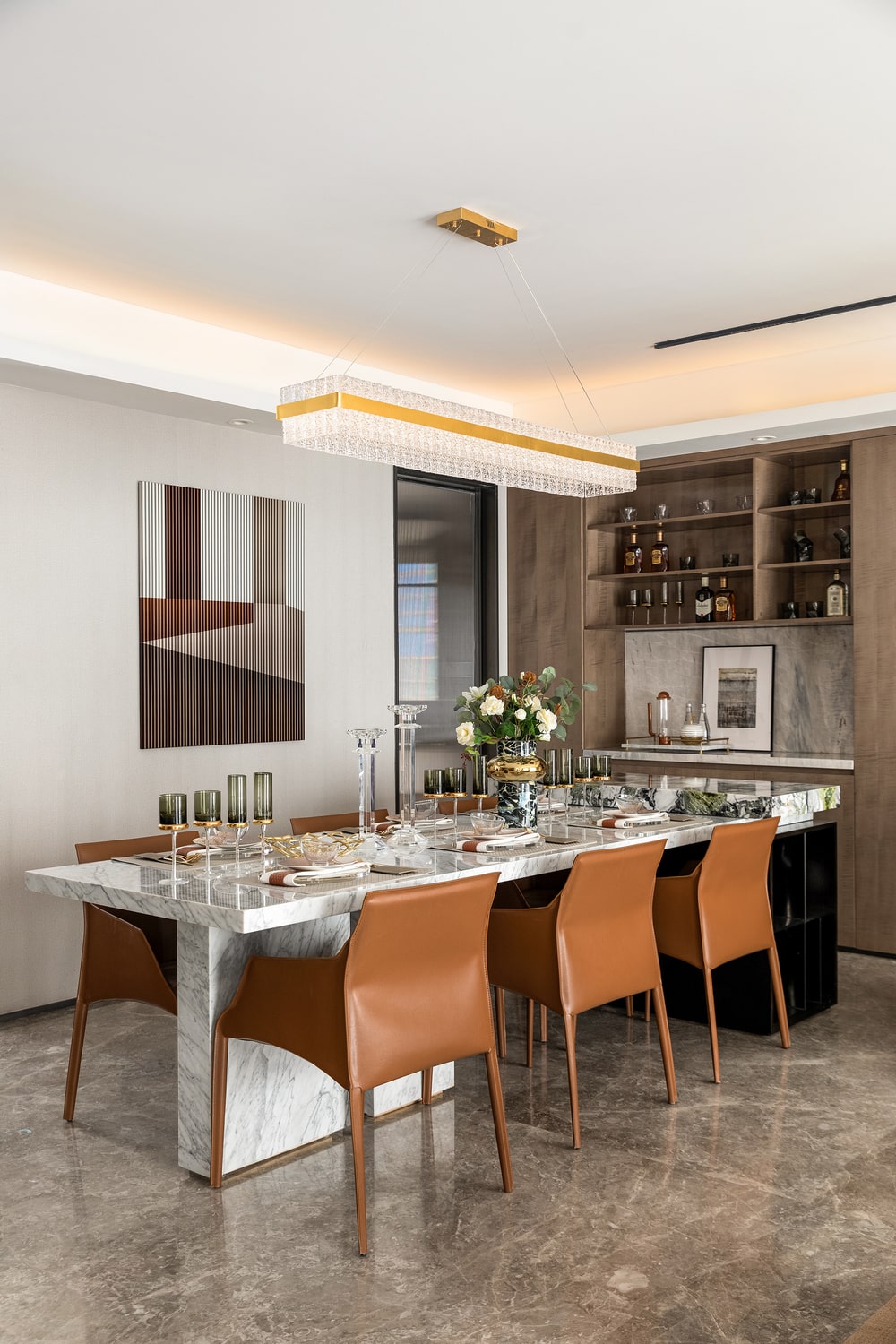 dining room, Qiran Design Group